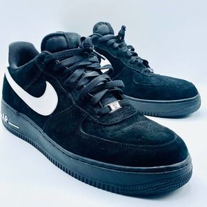 Nike Air Force 1'07 LE 'Black Suede White' (Size 12)